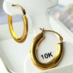 10K Gold Hoop Earrings NWOT